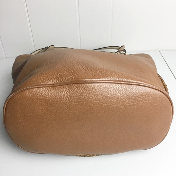 Michael Kors Light Brown Leather Shoulder Bag Purse - Picture 4 of 6